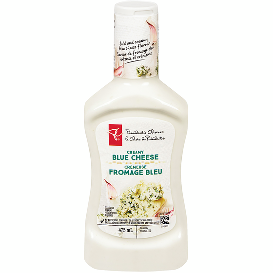 le Choix du Président Vinaigrette crémeuse au fromage bleu 475 ml, 0,95 $/100ml