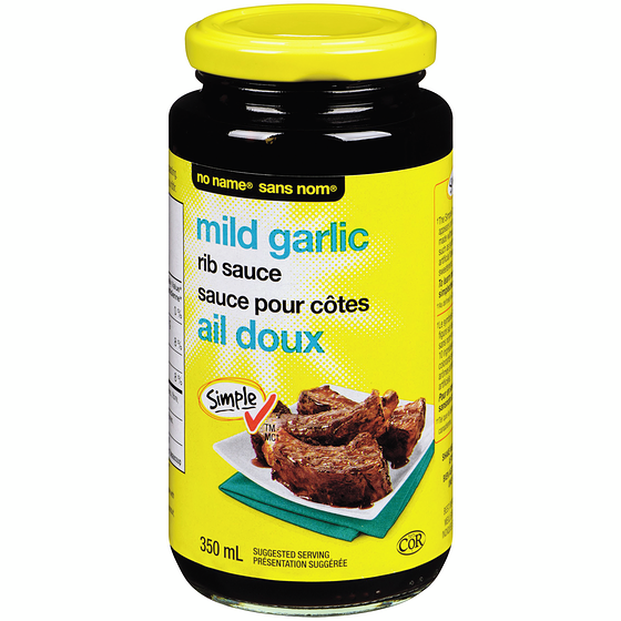No Name Mild Garlic Rib Sauce 350 ml, $1.29/100ml