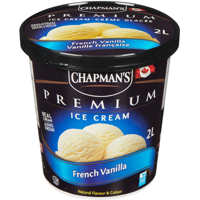 Chapmans Premium French Vanilla Ice Cream 2 l, $0.40/100ml