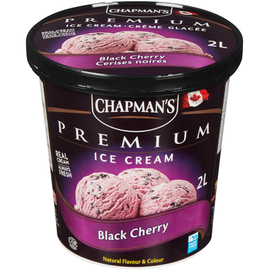 Chapmans Premium Black Cherry Ice Cream 2 l, $0.25/100ml