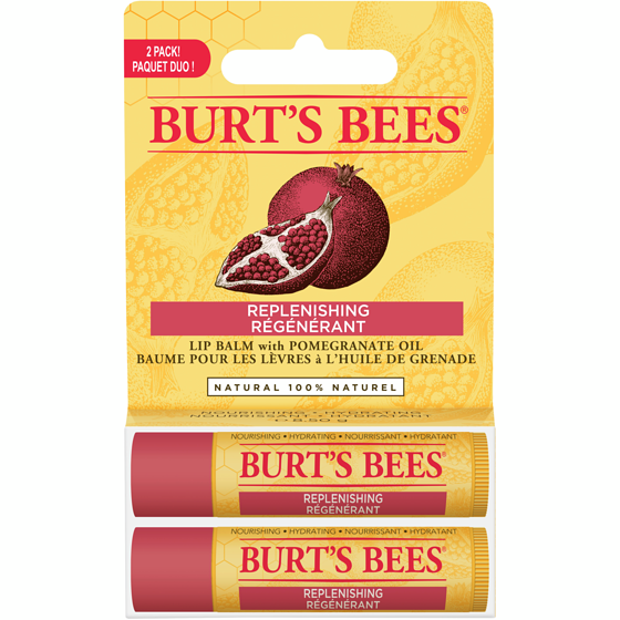 Burt’s Bees Baume hydratant pour les lèvres d’origine naturelle à 100 % à la grenade 9 g, 117,53 $/100g