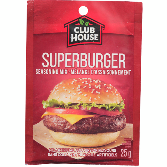 Club House Super Burger Seasoning Mix 25 g, $4.00/100g
