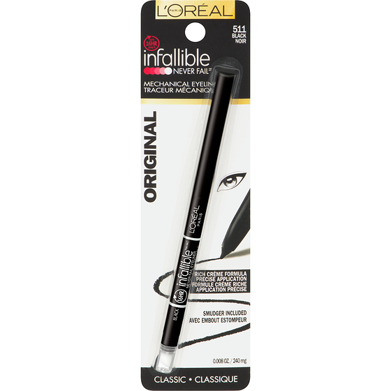 L'Oreal Paris Infallible Never Fail Eyeliner, Black 1.14 g, $1,097.37/100g
