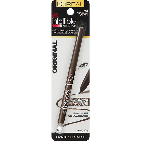 L'Oreal Paris Infallible Never Fail Eyeliner, Black Brown 1.14 g, $1,097.37/100g