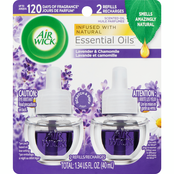 Air Wick Plug-in Air Freshener, Scented Oil Refills, Lavender & Chamomile, 2 Refills 2x21.0 ml, $30.93/100ml