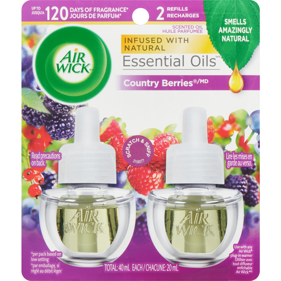 Air Wick Plug-in Air Freshener, Scented Oil, Country Berries, 2 Refills 2x21.0 ml, $30.93/100ml