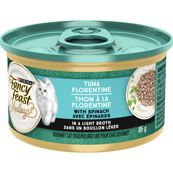 Purina Fancy Feast Medleys Thon à la Florentine, Nourriture Humide pour Chats 85 g 85 g, 1,06 $/100g