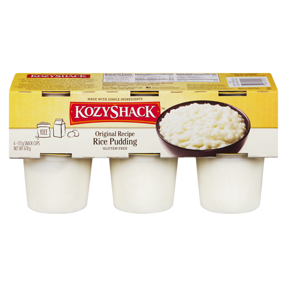 Kozy Shack Rice Pudding Cups 6x113.0 g, $0.74/100g
