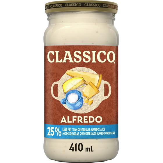Classico Less Fat Alfredo Pasta Sauce 410 ml, $0.92/100ml