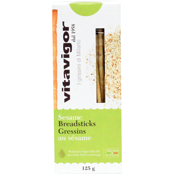 VitaVigor Breadsticks, Sesame 125 g, $1.83/100g