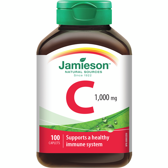 Jamieson Vitamin C Caplets 1,000 mg 100 ea, $0.16/1ea