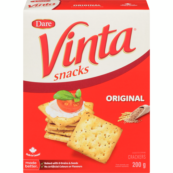 Dare Vinta Crackers Snacks Original 200 g, $2.25/100g