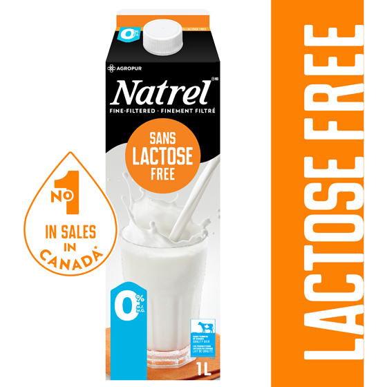 Natrel Lactose Free Fat Free Skim 0% Dairy Product (1L) 1 l, $0.47/100ml