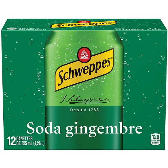 Schweppes Schweppes Soda Gingembre 12x355.0 ml, 0,21 $/100ml