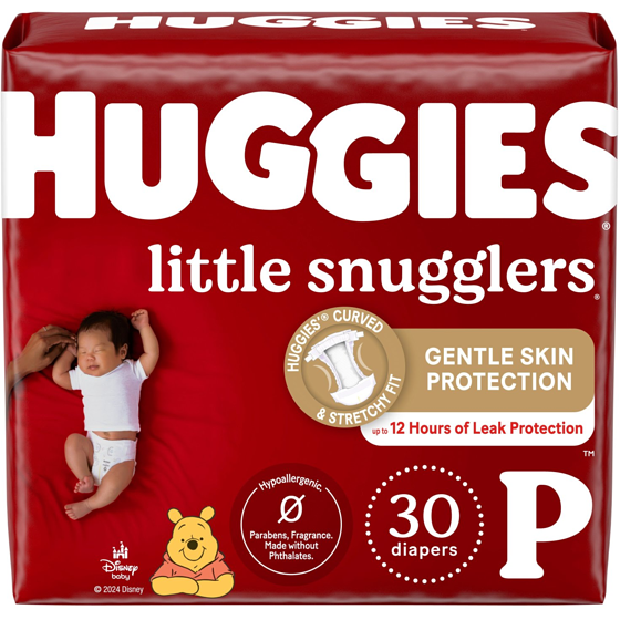 Huggies Little Snugglers Baby Diapers, Size Preemie, 30 Ct 30 ea, $0.57/1ea