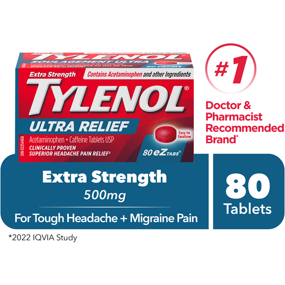 Tylenol Ultra Migraine Relief 80 ea, $0.19/1ea