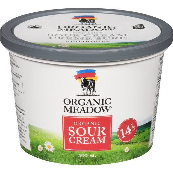 Organic Meadow Organic Sour Cream 500 ml, $1.30/100g