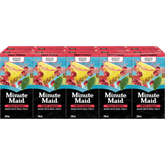 Minute Maid Fruit Punch Cartons 10x200.0 ml, $0.21/100ml