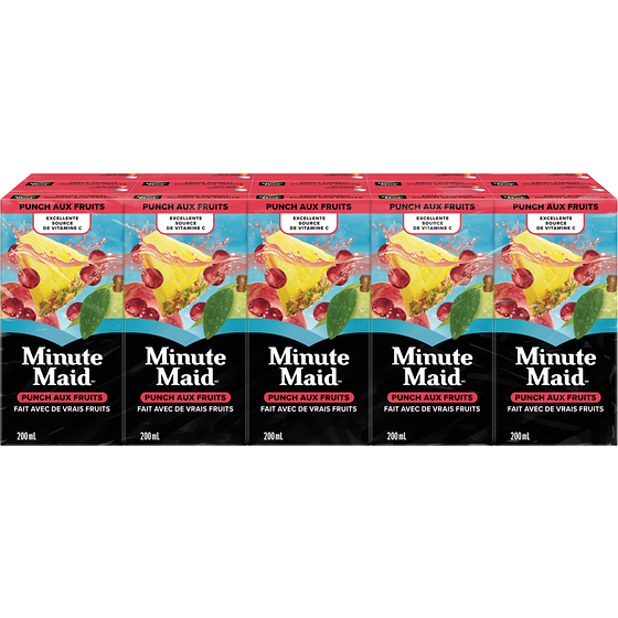 Minute Maid Punch aux fruits 10x200.0 ml, 0,21 $/100ml