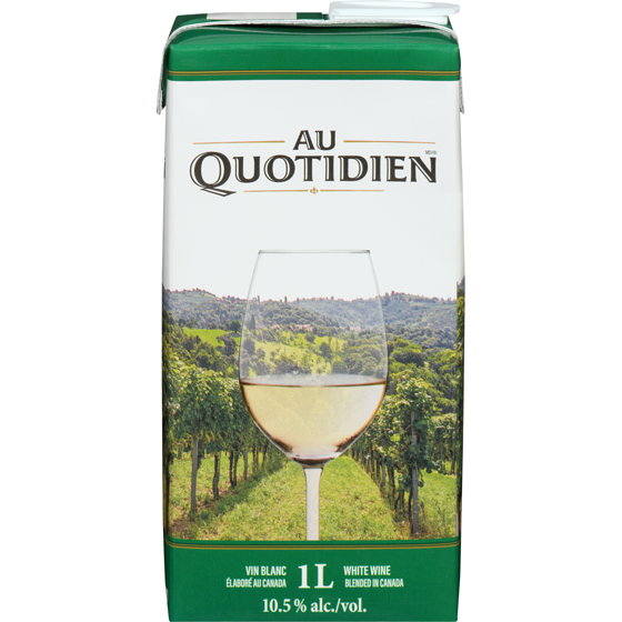 Au Quotidien Light White Wine (ID required at pick-up) 1 l, $1.00/100ml