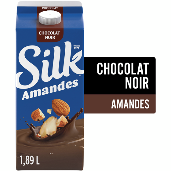 Silk Boisson aux amandes , saveur chocolat noir 1.89 l, 0,23 $/100ml
