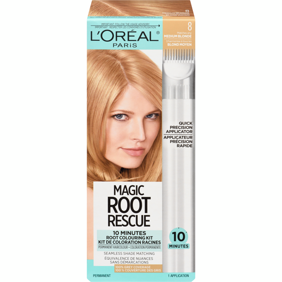 L'Oreal Paris Magic Root Permanent, Permanent Root Touch Up 8 Medium Blonde 1 ea, $15.49/1ea