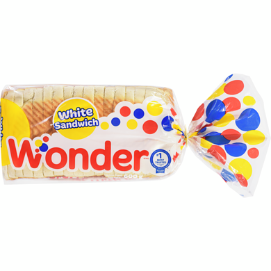 Wonder Thin Sliced White Sandwich Bread 600 g, $0.58/100g