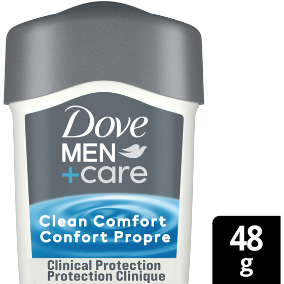 Dove Men+Care 96h Clinical Protection Antiperspirant Stick, Clean Comfort 48 g, $24.98/100g
