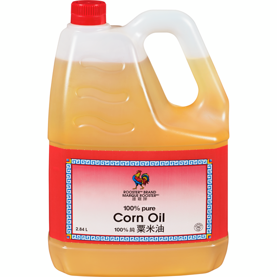 Rooster 100% Pure Corn Oil 2.84 l, $0.63/100ml