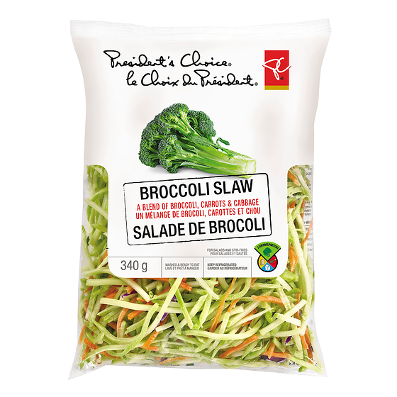 President's Choice Broccoli Slaw 907 g, $0.88/100g