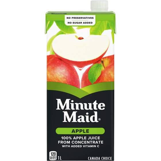Minute Maid Apple Juice Carton 1 l, $0.20/100ml