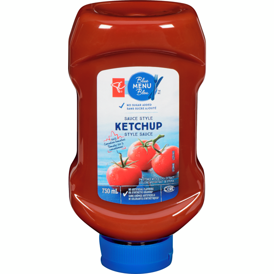 PC Menu Bleu Sauce style ketchup  750 ml, 0,80 $/100ml