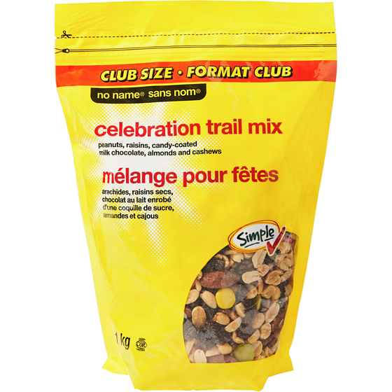 Sans Nom Mélange pour fêtes, format club 1 kg, 1,30 $/100g