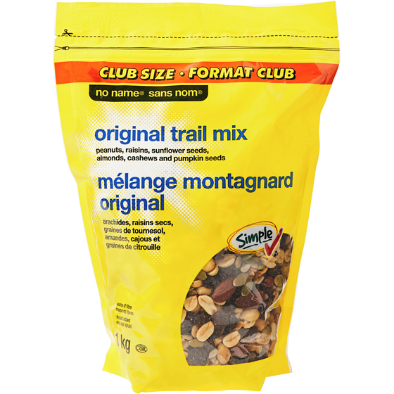 Sans Nom Mélange montagnard original, format club 1 kg, 1,20 $/100g
