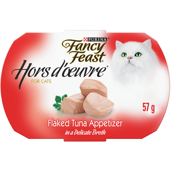 Purina Fancy Feast Hors d'Oeuvre Cat Treats Flaked Tuna Appetizer 57 g, $3.67/100g