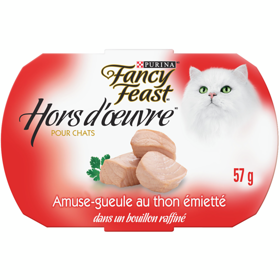 Purina Fancy Feast hors d'œuvre gâteries pour chats amuse-gueule au thon émietté 57 g, 3,67 $/100g