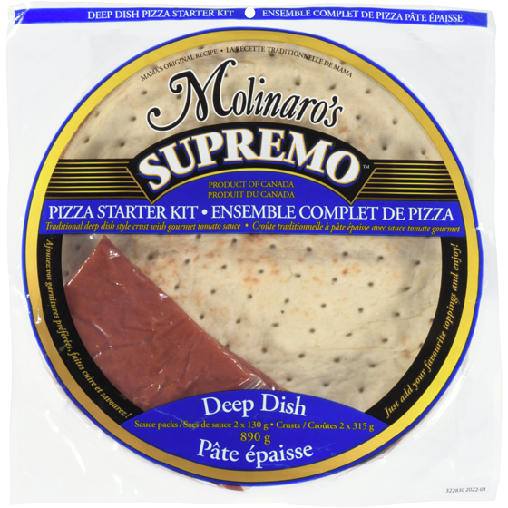 Molinaro's Pizza Starter Kit, Deep Dish 890 g, $0.76/100g