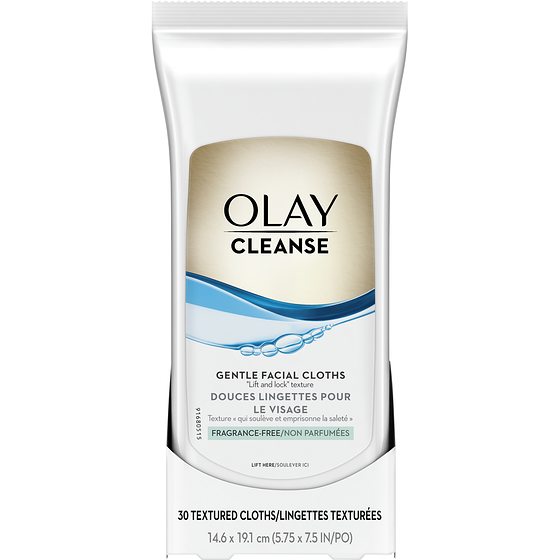 Olay Cleanse Gentle Facial Cloths, Fragrance-Free, 30 Count 1 ea, $10.49/1ea