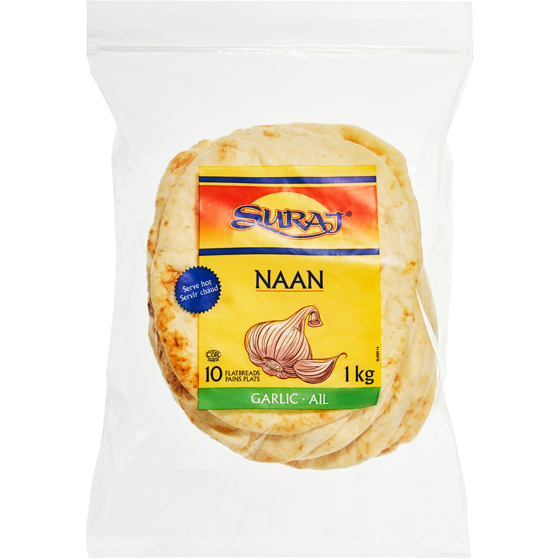 Suraj Pain naan à l’ail 10 ea