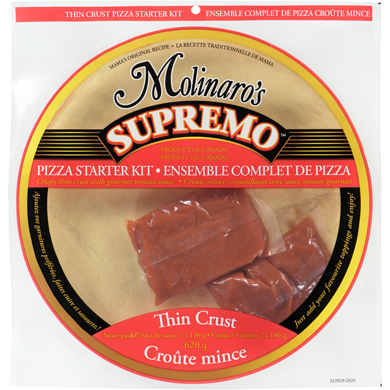 Molinaro's Pizza Starter Kit, Thin Crust 620 g, $0.97/100g