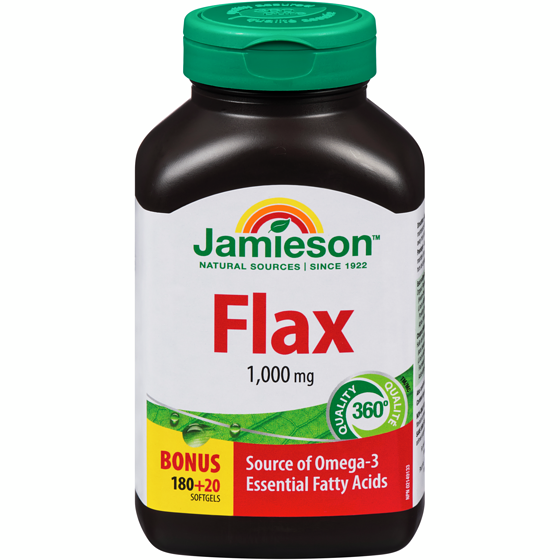 Jamieson Flax 1,000 mg 200 ea, $0.10/1ea