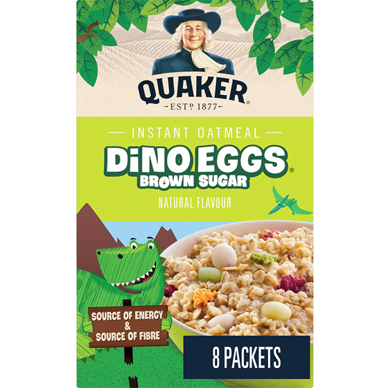 Quaker Dino Eggs Instant Oatmeal 304 g, $1.25/100g