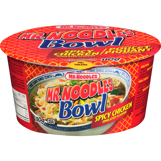 Mr Noodles Noodles in a Bowl, Spicy Chicken 110 g, $2.08/100g
