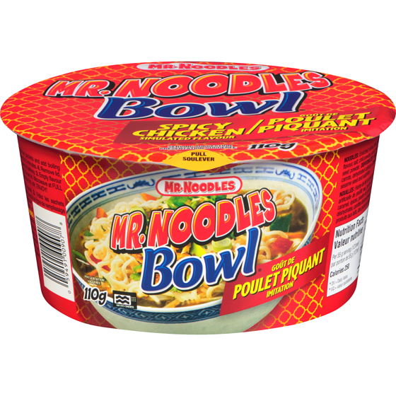 Mr Noodles Bol de nouilles au poulet épicé 110 g, 2,08 $/100g