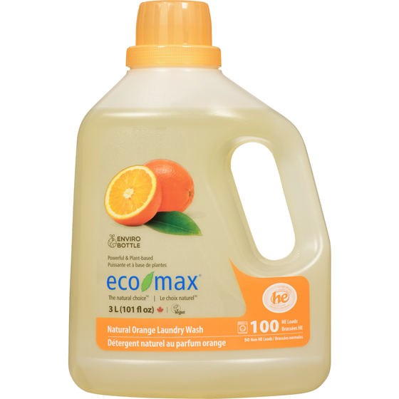 Eco-Max Détersif au parfum d’orange naturelle 3 l, 0,38 $/100ml