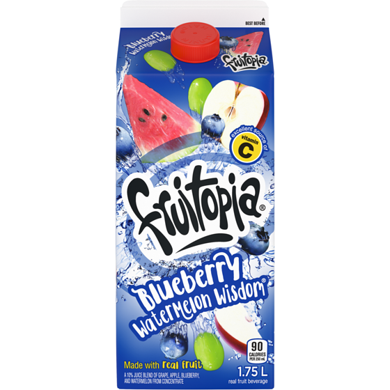 Fruitopia Fruit Juice Blueberry Watermelon Wisdom Gable top 1.75 l, $0.19/100ml