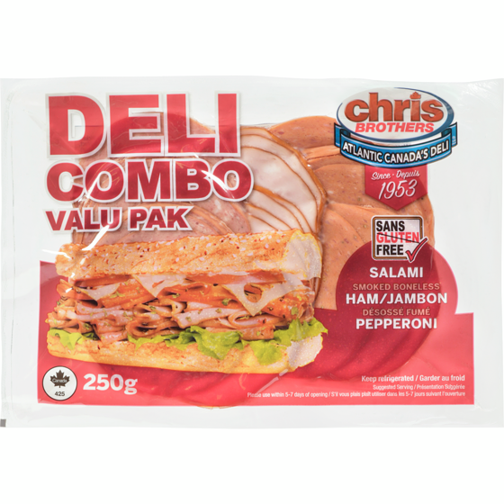 Chris Brothers Deli Meat Combo Pack 250 g, $2.52/100g