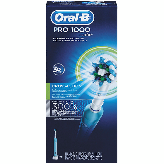 Oral-B Brosse à dents rechargeable PRO 1000 White 1 ea, 90,99 $/1ch