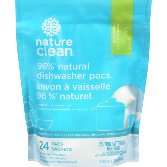 Nature Clean Détergent pour lave-vaisselle en sachets 432 g, 1,97 $/100g