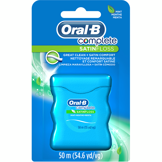 Oral-B Complete, Soie dentaire SatinFloss, menthe, 50m 1 ea